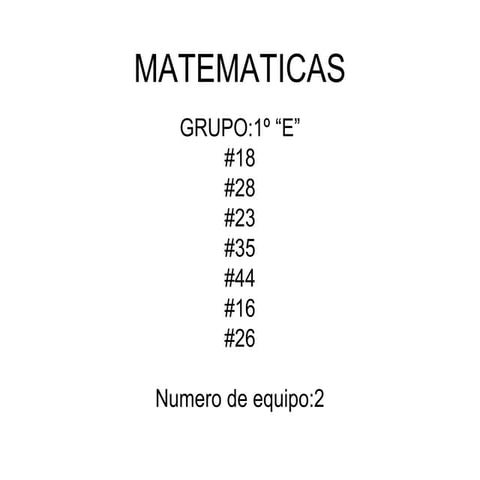Matematicas