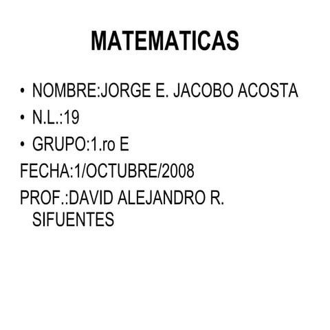 Matematicas