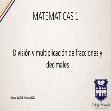 Matematicas 1 del 11 al 15 de enero 2021