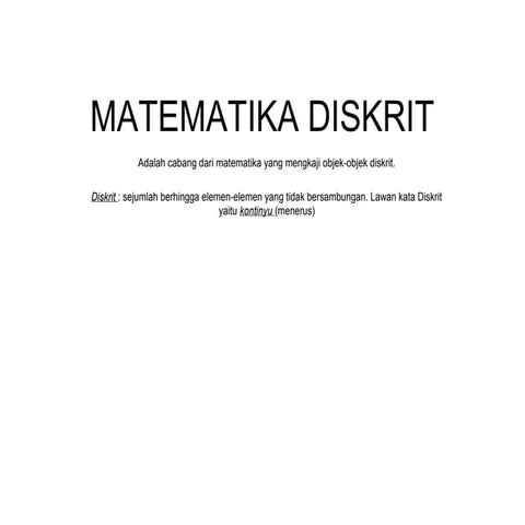 Matematika diskrit