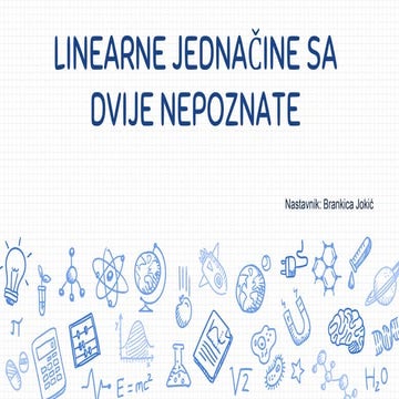 Matematika   ix linearne jednacine sa dvije nepoznate