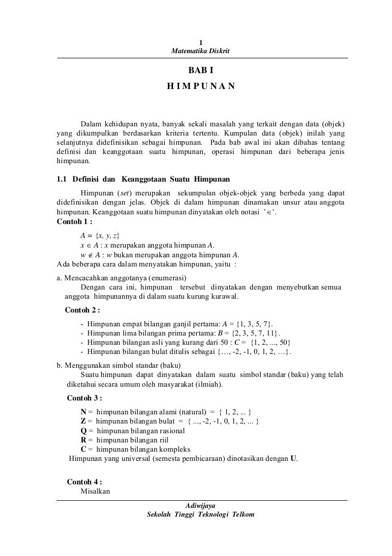 Matematika Diskrit Adiwijaya
