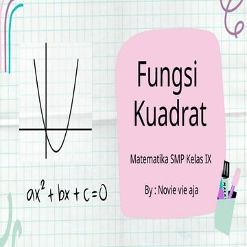 Matematika SMP Kelas IX Fungsi kuadrat kur 13