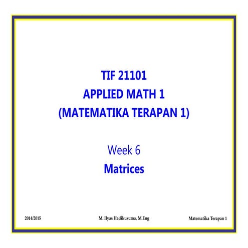 Matematika terapan week 6 