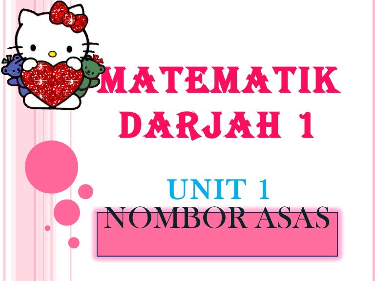 Matematik darjah 1(unit 1)