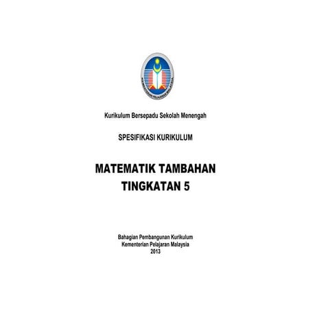 Matematik tambahan tingkatan 5