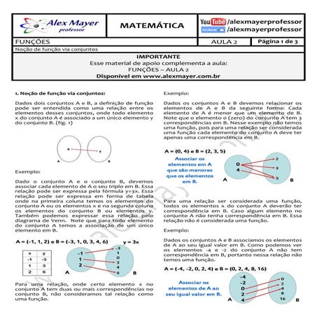 MATEMÁTICA - FUNÇÕES - AULA 2