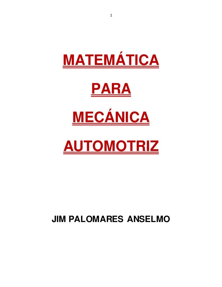 Que Materias Se Ven En Mecanica Automotriz