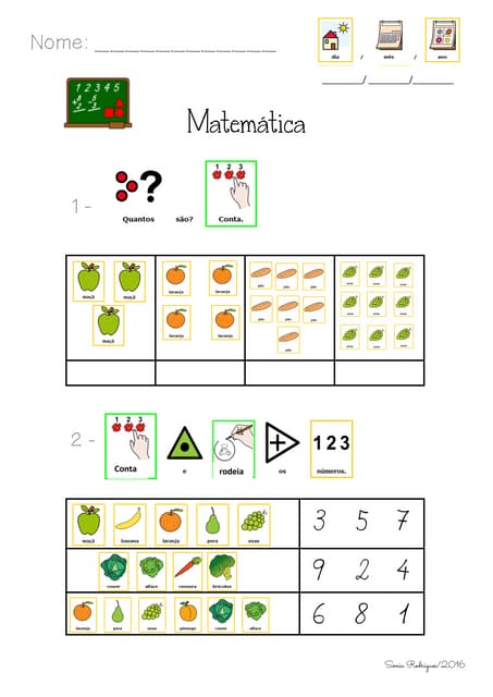 Matemática com frutos - Educação Es...