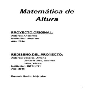 Matemática de altura. caseres, jabi...