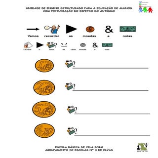 Matemática funcional:moedas e notas...