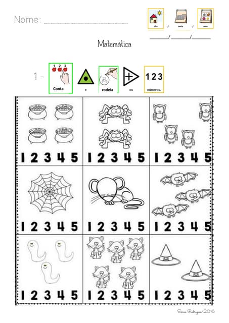 Ficha de Matemática - halloween - e...