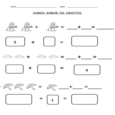 Matemática somar inverno