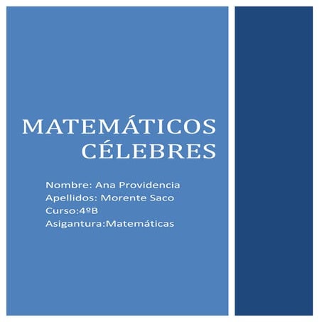 Matemáticos célebres