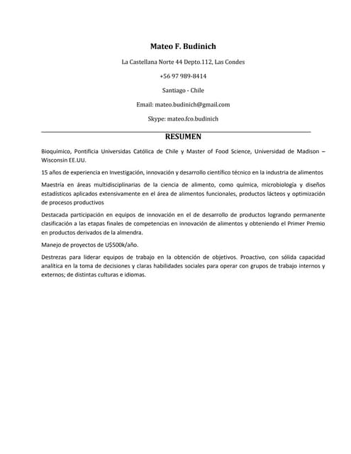 Mateo f budinich curriculum-2013