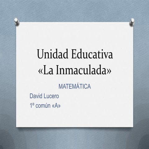 presentación de matemática