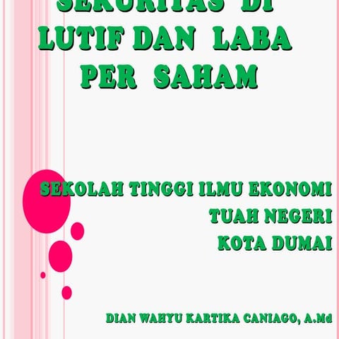 Sekuritas di lutif dan laba per saham | PPT