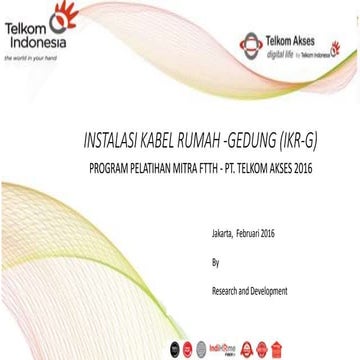 Materi 2   Instalasi Kabel Rumah / Gedung (IKR IKG) FTTX