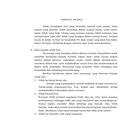 Materi asmaul-husna