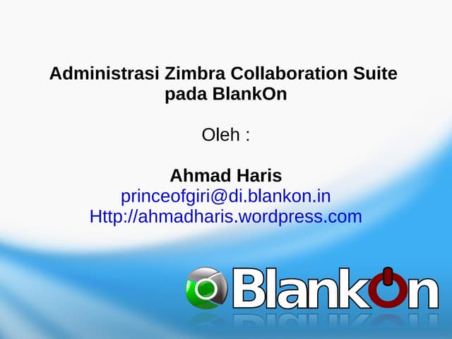 Zimbra - BlanKonf Semarang