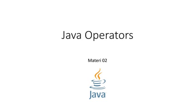Materi 02 Java Operators.pptx