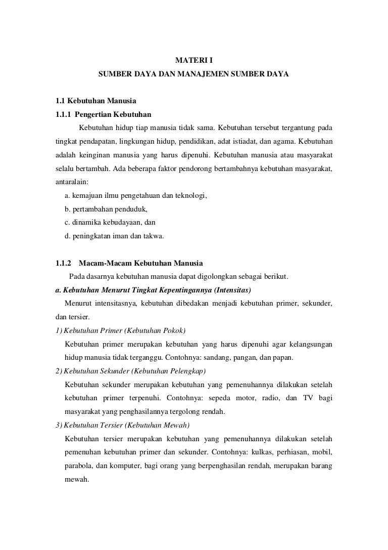 Sumberdaya Dan Manajemen Sumberdaya