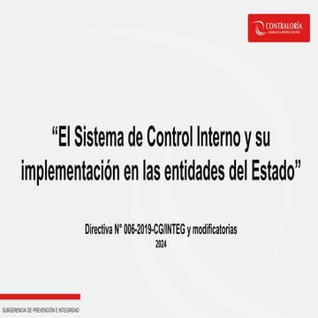Material - Capacitación Implementación del Sistema de Control Interno ...