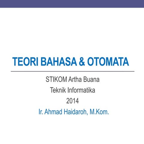 Pendahuluan - Materi 1 - TBO