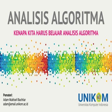 Analisis Algoritma - Pengantar Analisis Algoritma