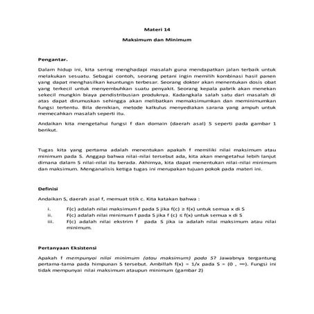maksimum dan minimum