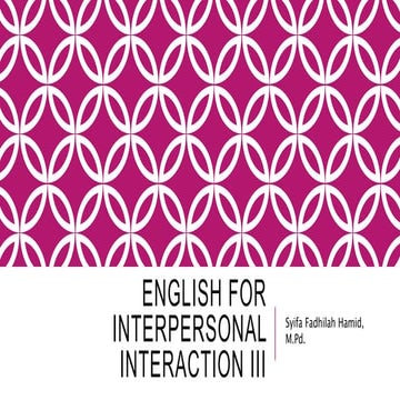 Expressions of Invitation - English for Interpersonal Interaction