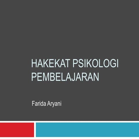 Materi 1 hakekat psikologi