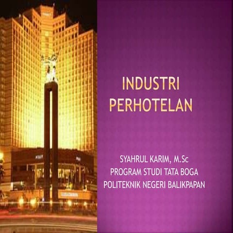 Materi 1 industri perhotelan