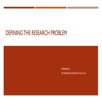 Defining Reseach Problem for Scientific Research | PPTX
