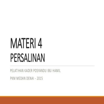 Materi 4 Persalinan | PPTX