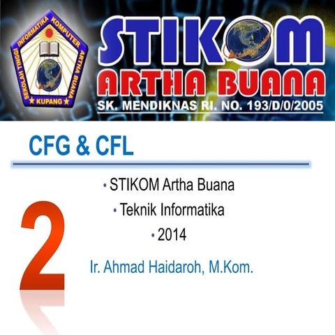 Context Free Grammar (CFG) Bagian 2 - Materi 7 - TBO