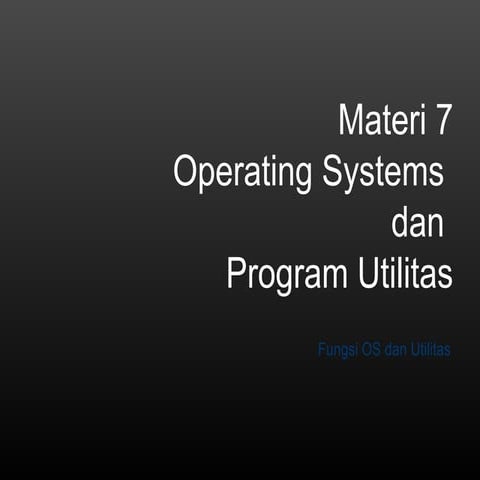 BIOS dan Instalasi OS Windows | PPTX