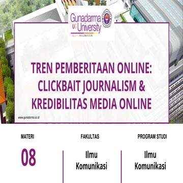 Materi 8 - Clickbait & Kredibilitas Jurnalisme Online