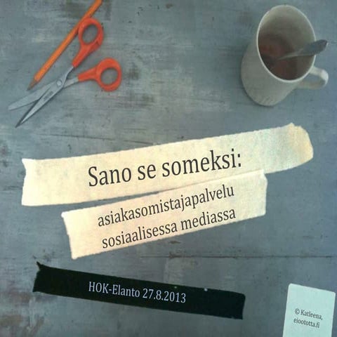 Sano se someksi – Asiakasomistajapalvelu sosiaalisessa mediassa