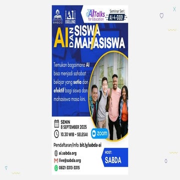 Materi AITalks: AI dan Siswa atau Mahasiswa -- AITalks for Education