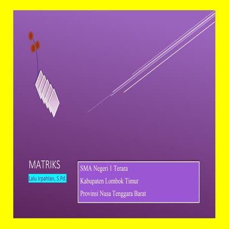 Materi ajar matriks pdf