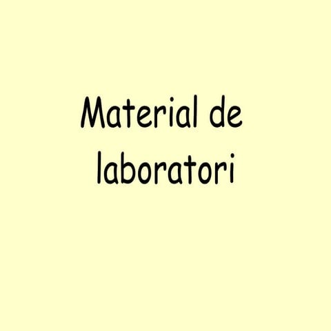 Material De  Laboratori