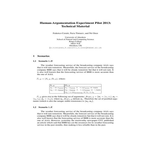 Human-Argumentation Experiment Pilot 2013: Technical Material