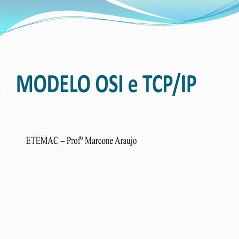 3ª Unidade Modelo OSI e TCP/IP