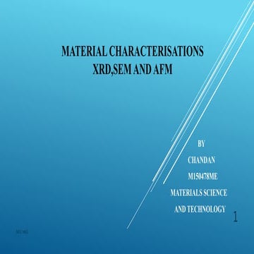 Material characterisations