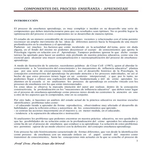 Material componentes del pea