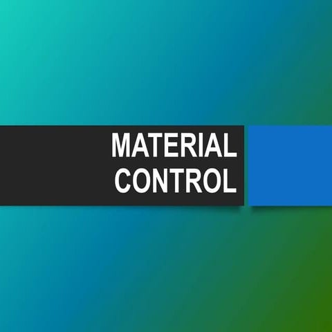 Materialcontrol 