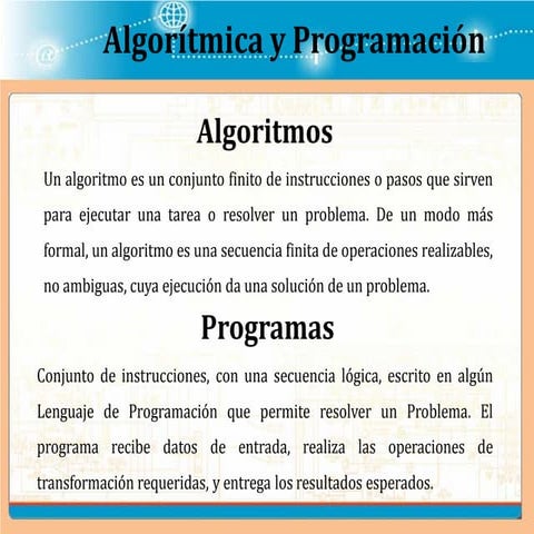 Material de apoyo de unidad 1. algoritmos y programas | PDF