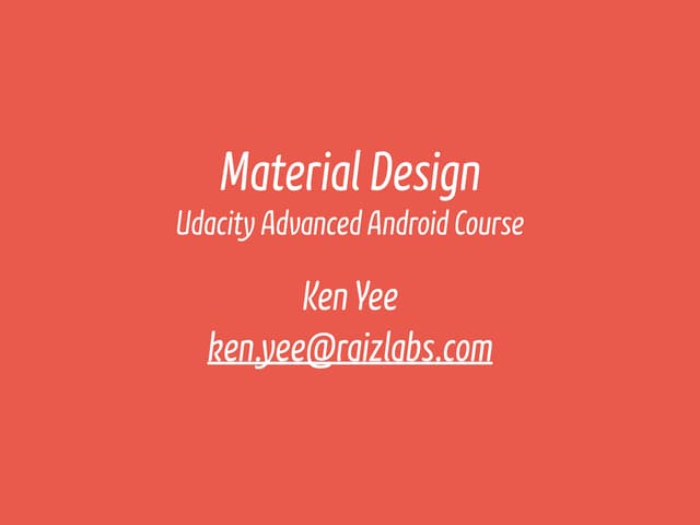Android Material Design APIs/Tips