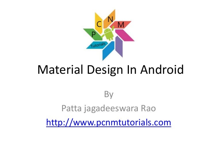 Material design in android L developer Preview